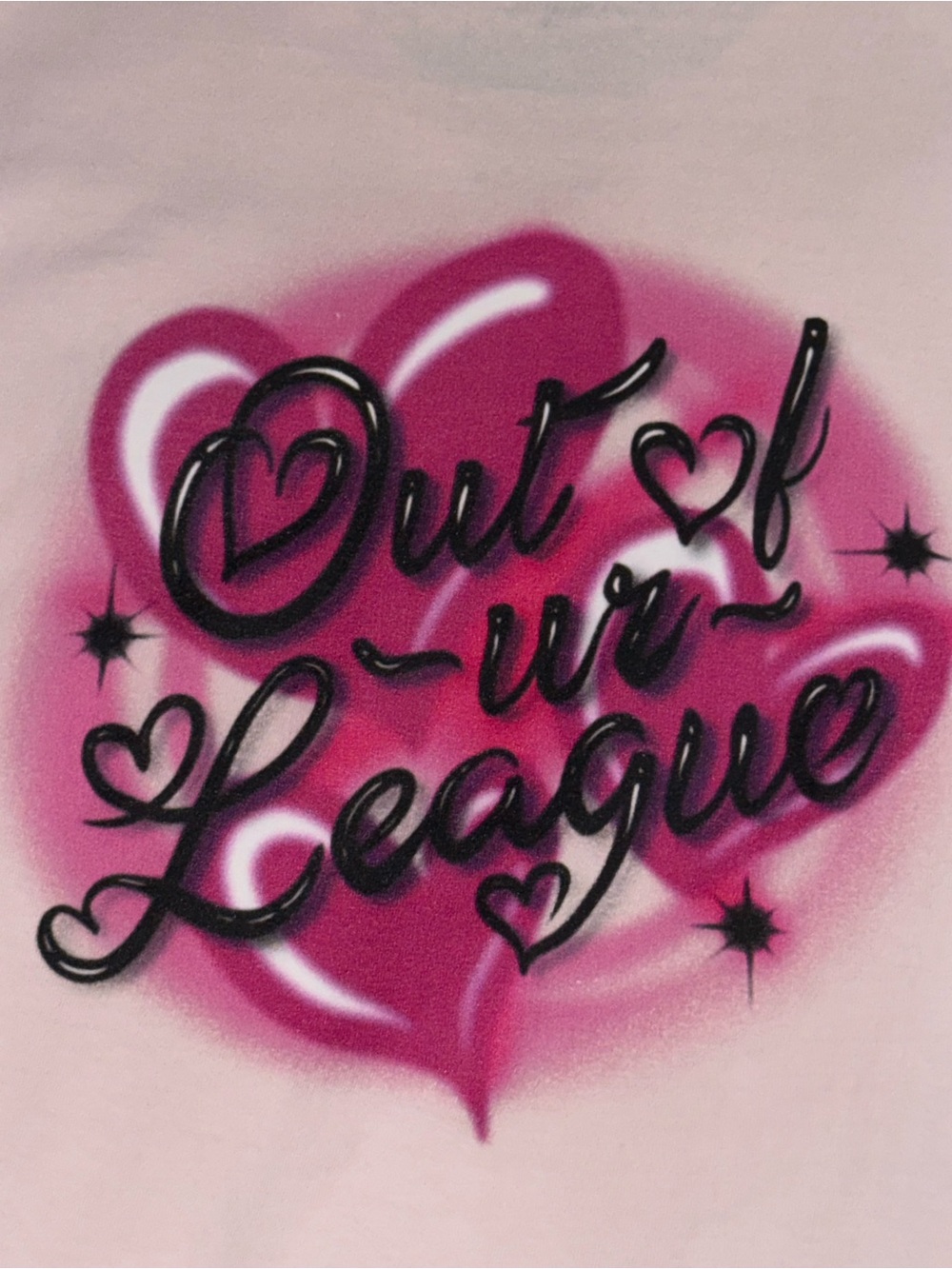 Empyre Pink Heart Graphic Tee 🩷 “Out of ur League” 🎀